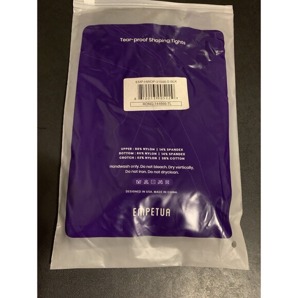 Empetua by Shapermint Womens Tear Proof Shaping Tights Black Size Small S NWT - Picture 2 of 3